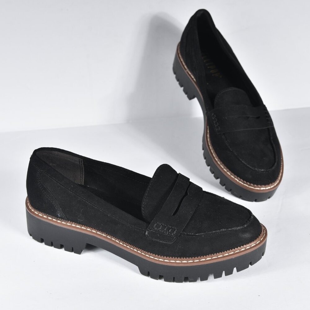 Jellypop Paris Lug Sole Loafer Black size 8